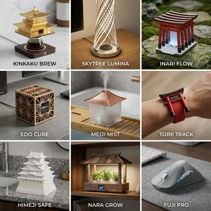 This Nano Banana Pro prompt uses architectural landmarks as inspiration to invent new gadgets! 

Ste